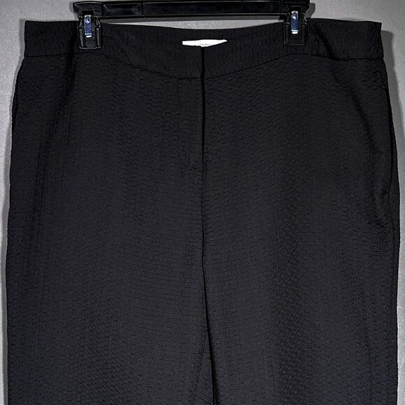 Liz Claiborne‎ Black Capris Pants Texture Size 14 - Picture 3 of 16